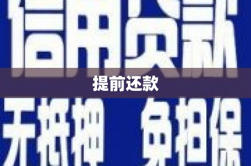 湘潭提前还款