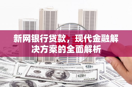 湘潭新网银行贷款，现代金融解决方案的全面解析