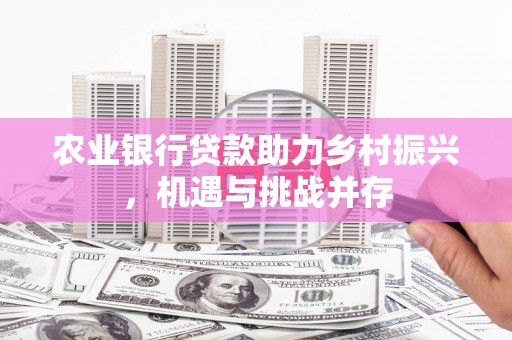 湘潭农业银行贷款助力乡村振兴，机遇与挑战并存