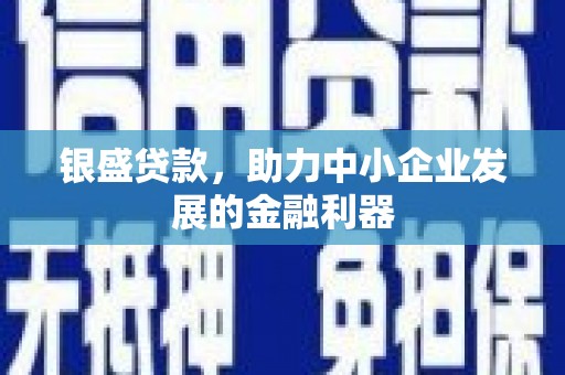 湘潭银盛贷款，助力中小企业发展的金融利器