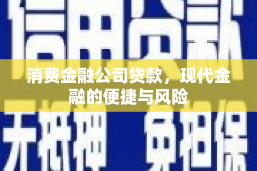 湘潭消费金融公司贷款，现代金融的便捷与风险